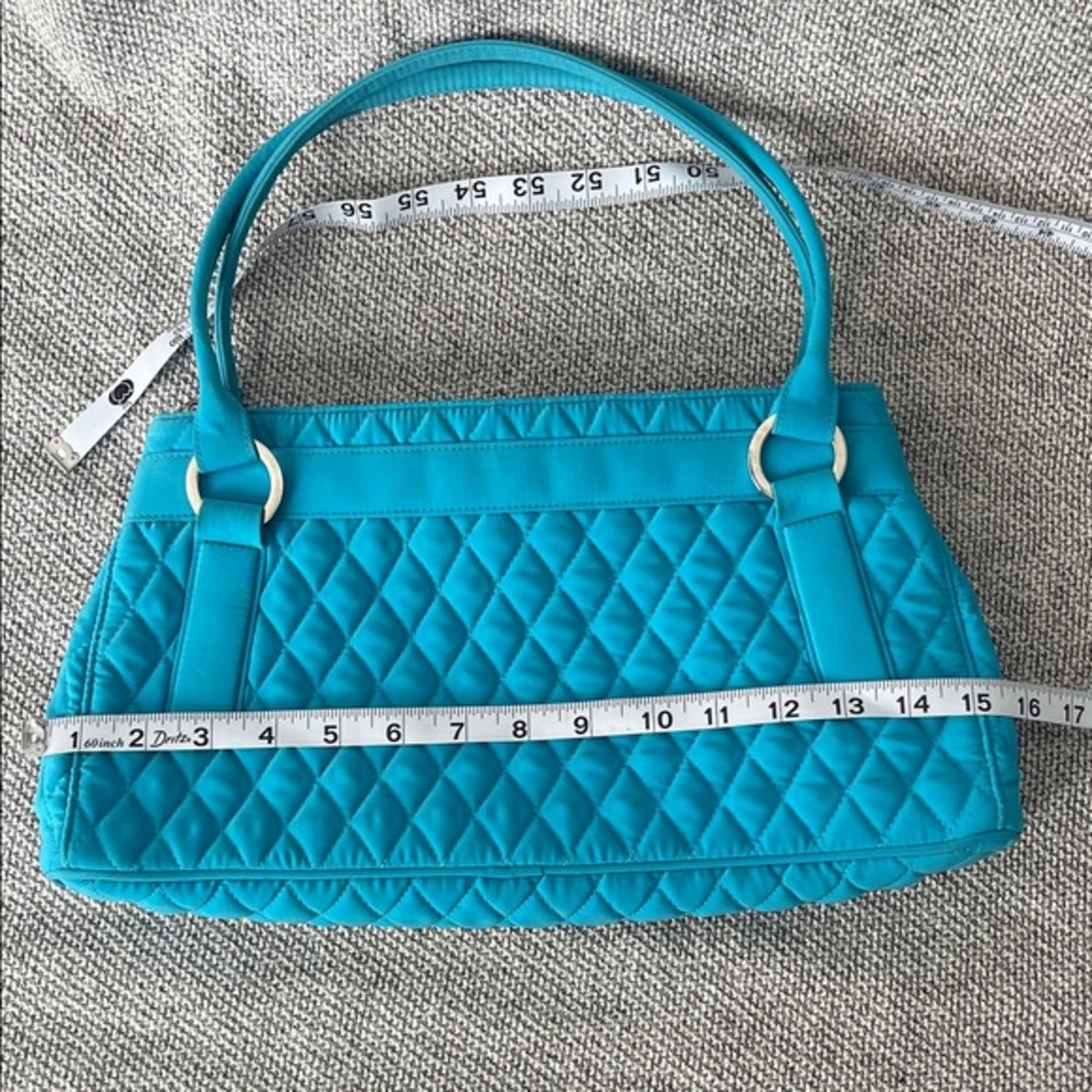 Vera Bradley Turquoise Quilted Shoulder Bag - Picture 10 of 16